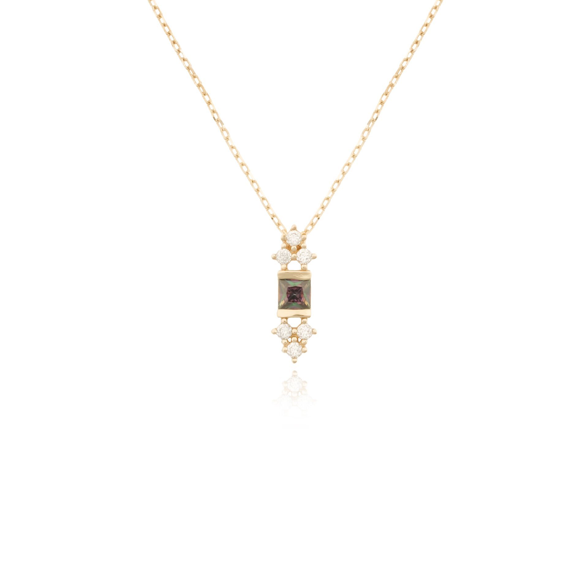 14 Ayar Altın Zultanit Taşlı Kolye