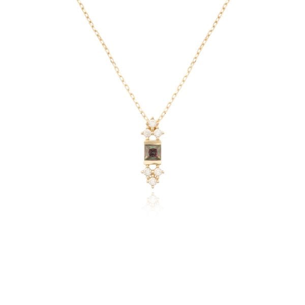 14 Ayar Altın Zultanit Taşlı Kolye