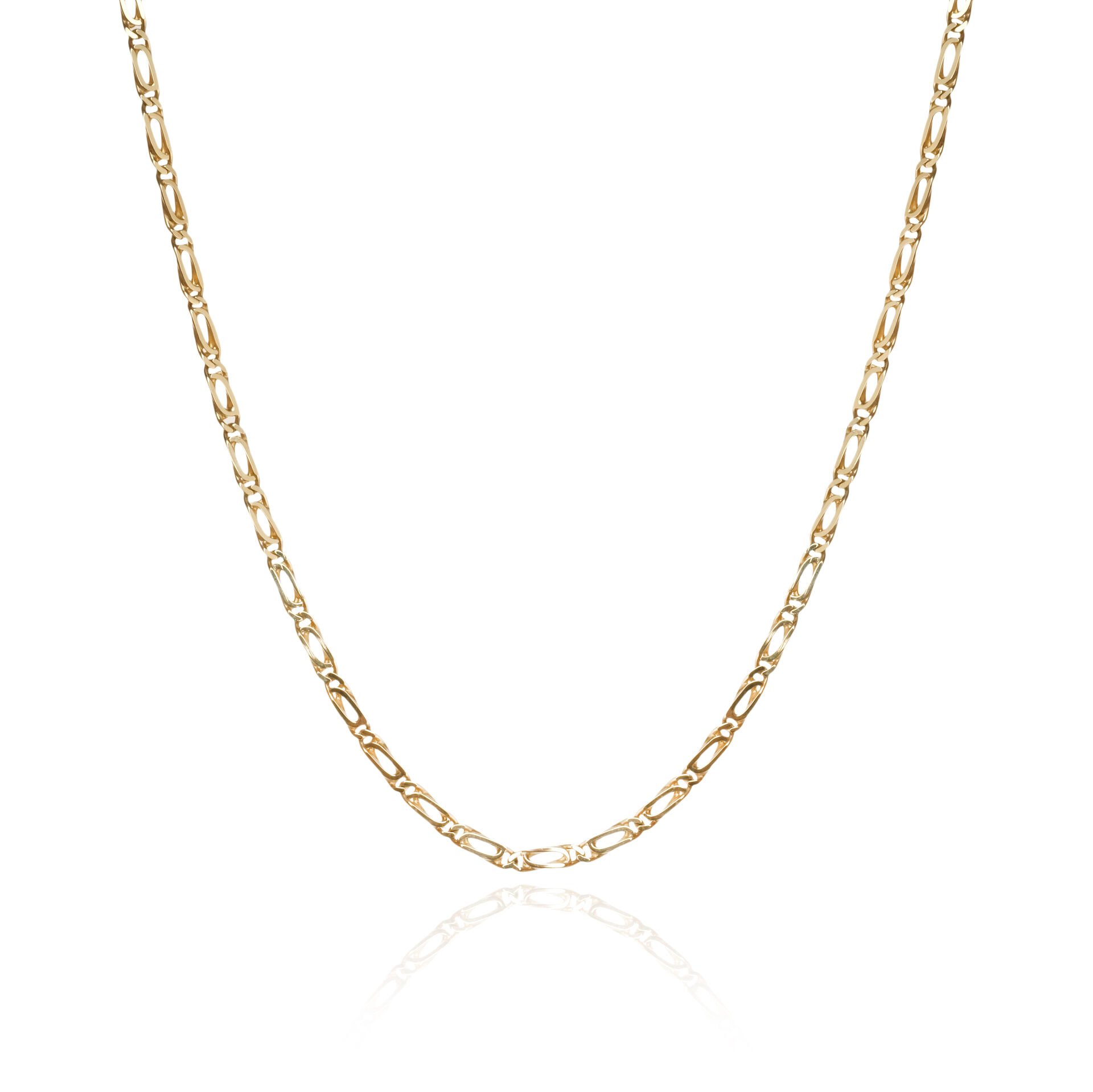 14 Ayar Altın Figaro Zincir Kolye