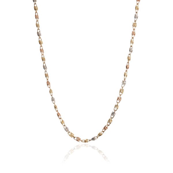 14 Ayar Altın 3 Renk Tasarım Zincir