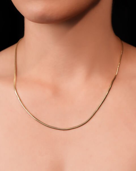 14 Ayar Altın İnce Balık Sırtı Zincir