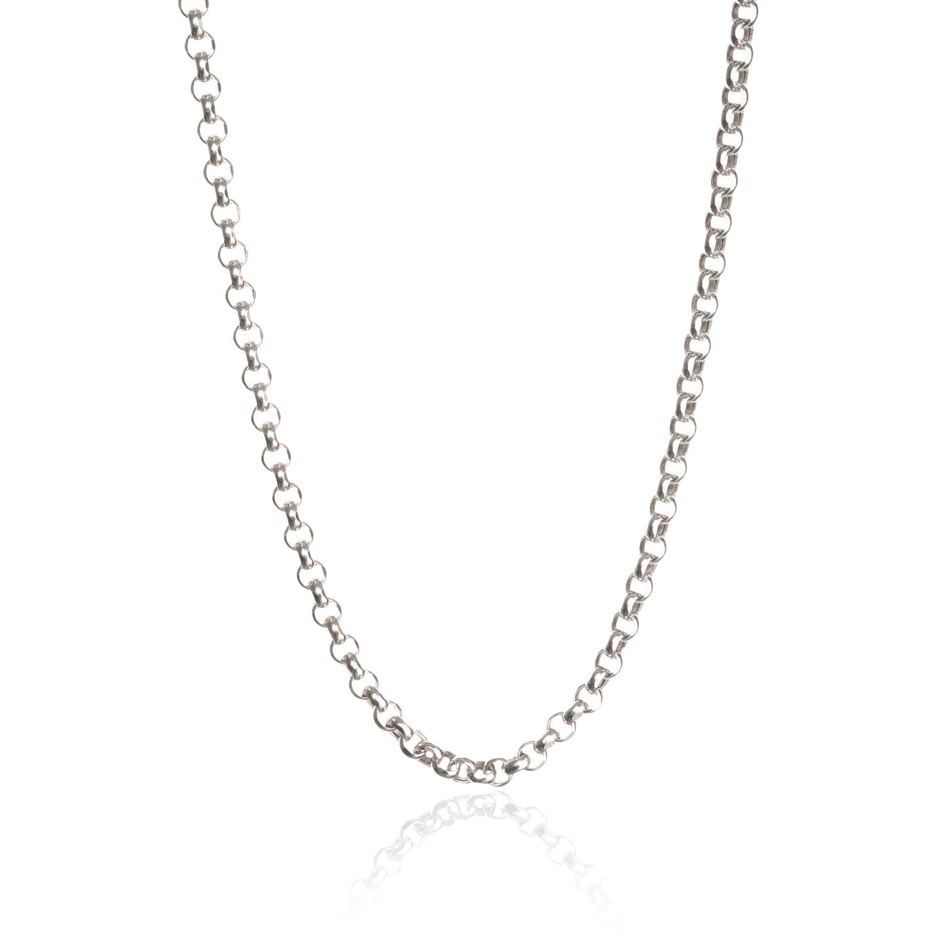 14 Ayar Beyaz Altın Doç Zincir