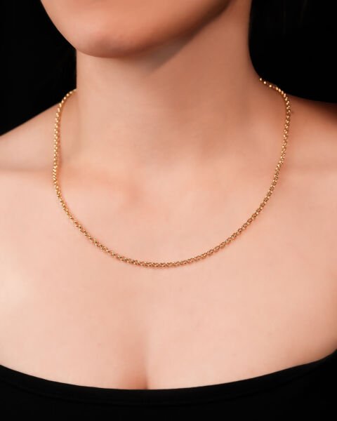 14 Ayar Altın Doç Zincir Kolye