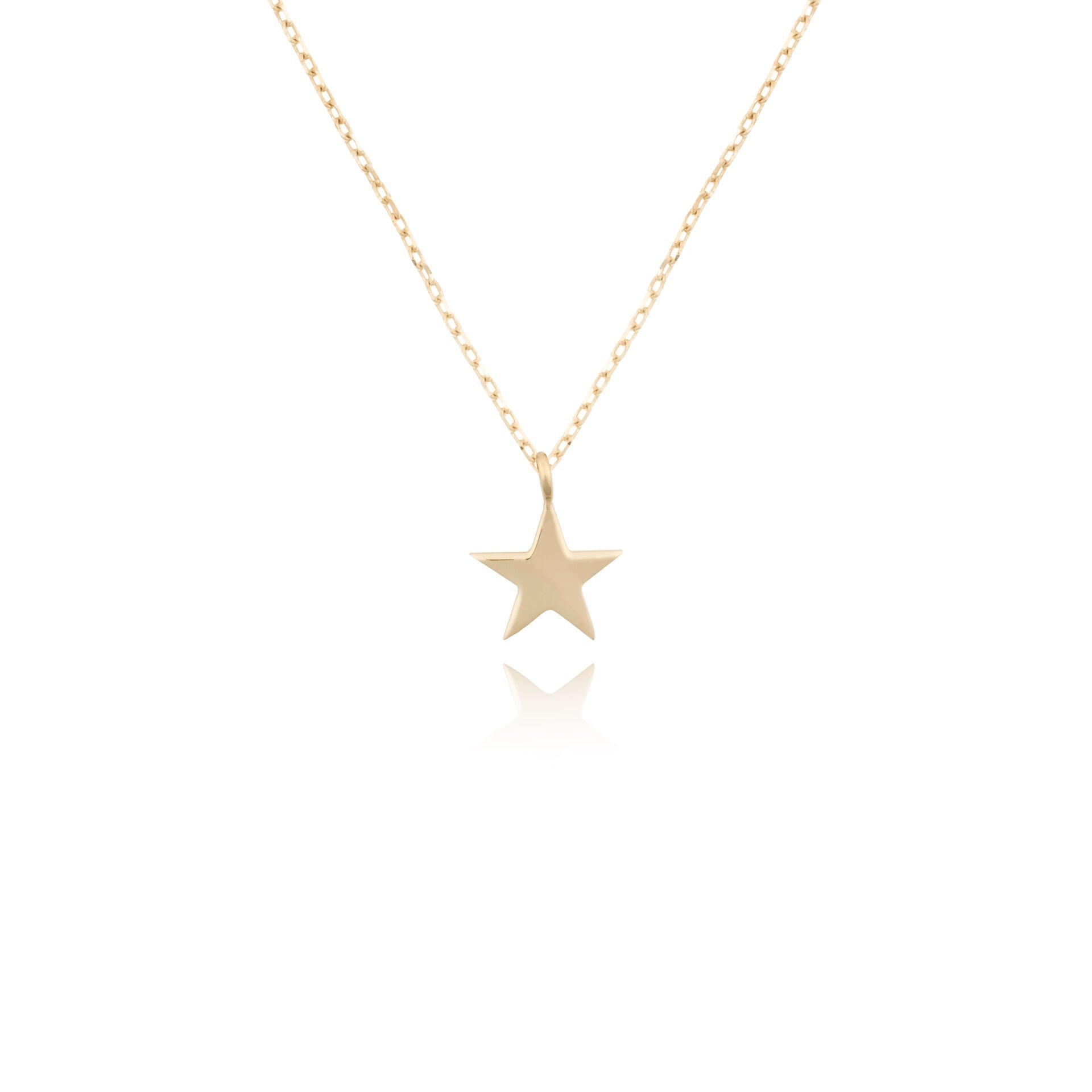 14 Ayar Altın Yıldız Kolye