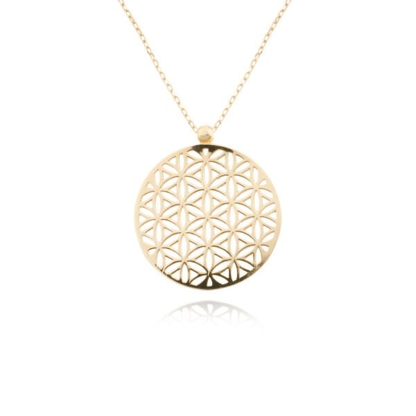 14 Ayar Altın Yaşam Çiçeği Kolye