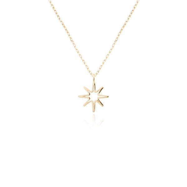 14 Ayar Altın Kutup Yıldızı Kolye