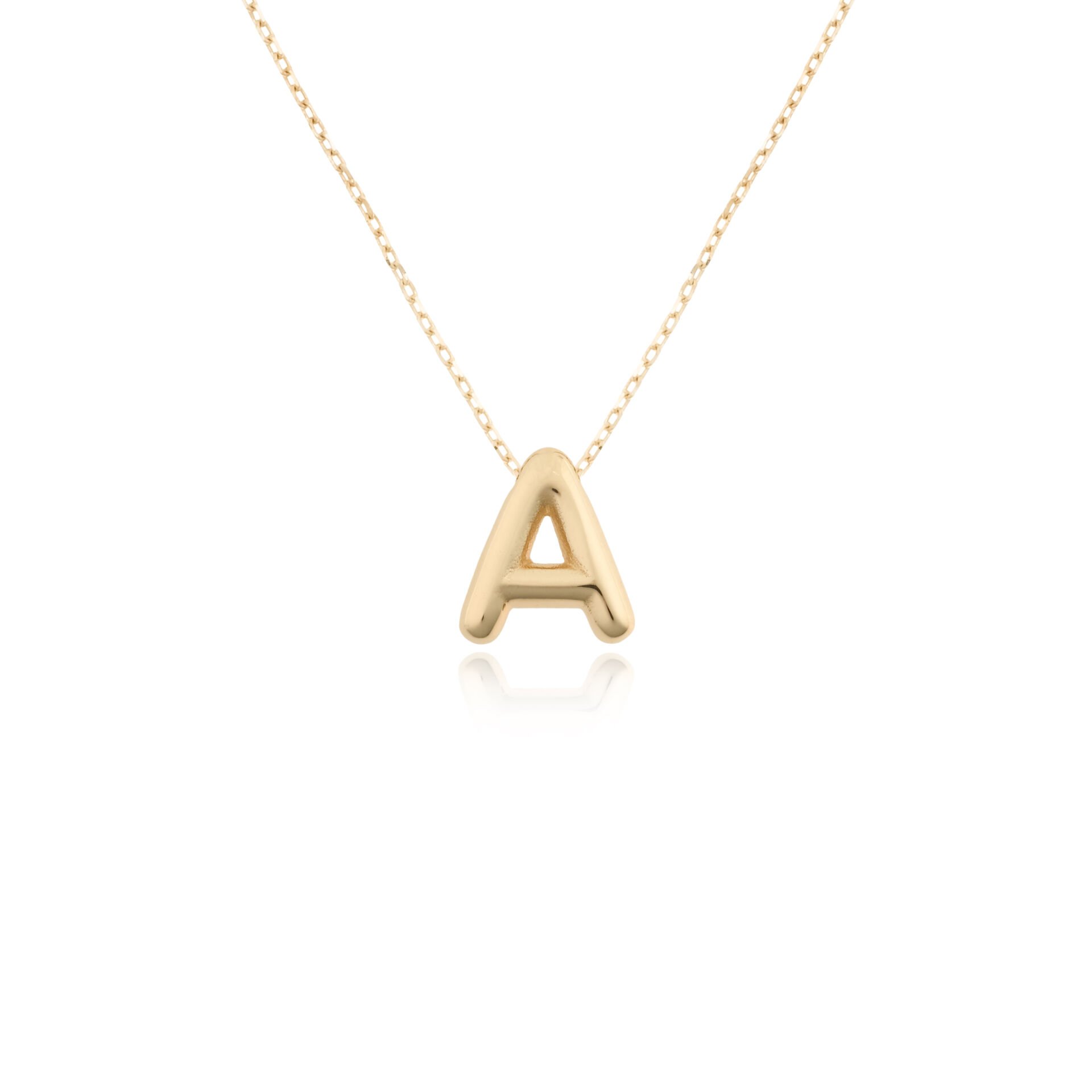 14 Ayar Altın Balon A Harf Kolye