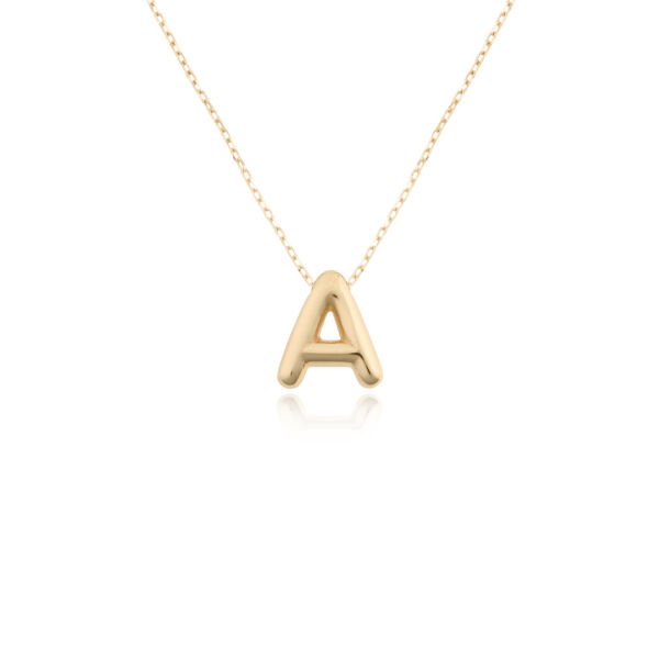14 Ayar Altın Balon A Harf Kolye