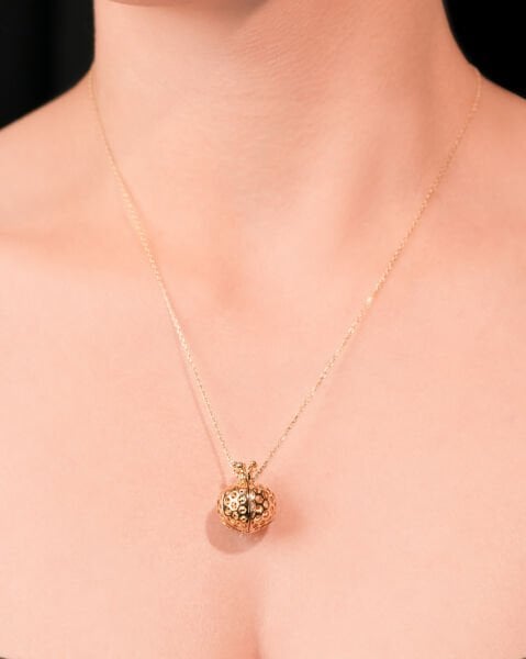 14 Ayar Altın Açılabilen Özel Tasarım Nar Kolye