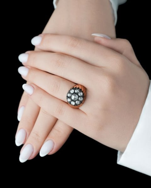 Elmas Gül Model Altın Yüzük