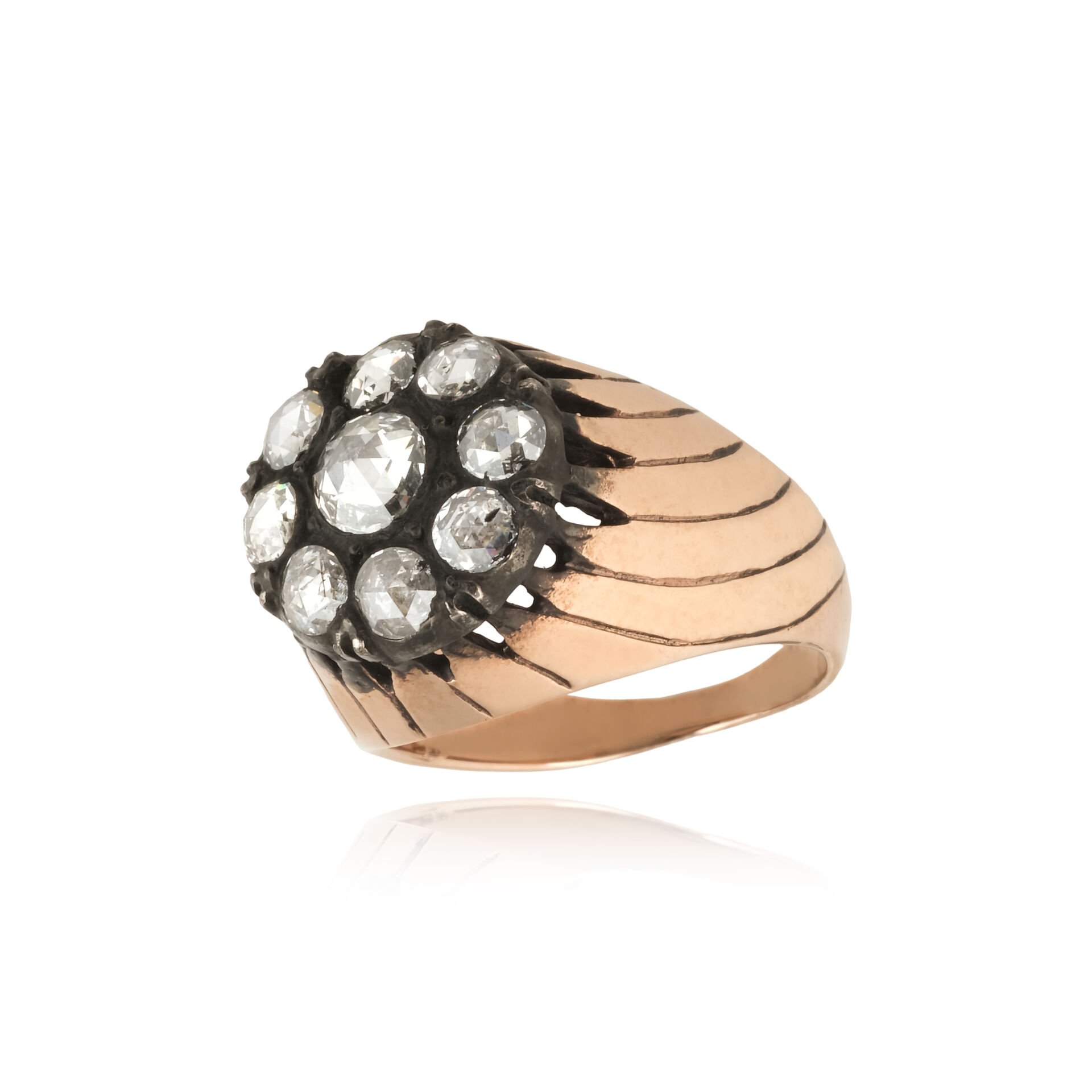 Elmas Gül Model Altın Yüzük