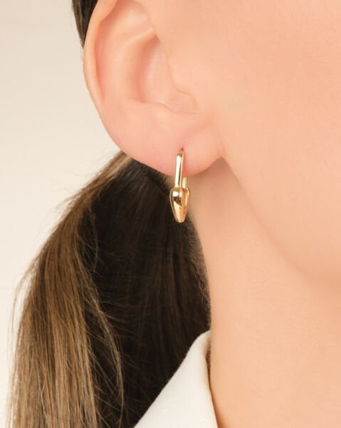 14 Ayar Altın Minimal Tasarım Küpe