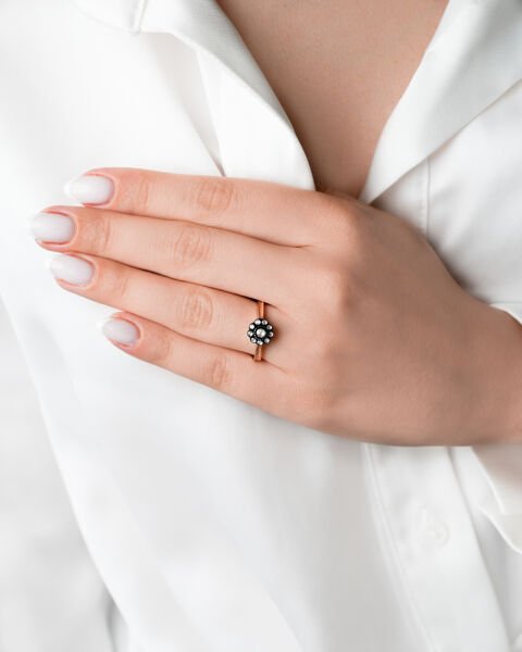 Elmas Gül Model Altın Yüzük