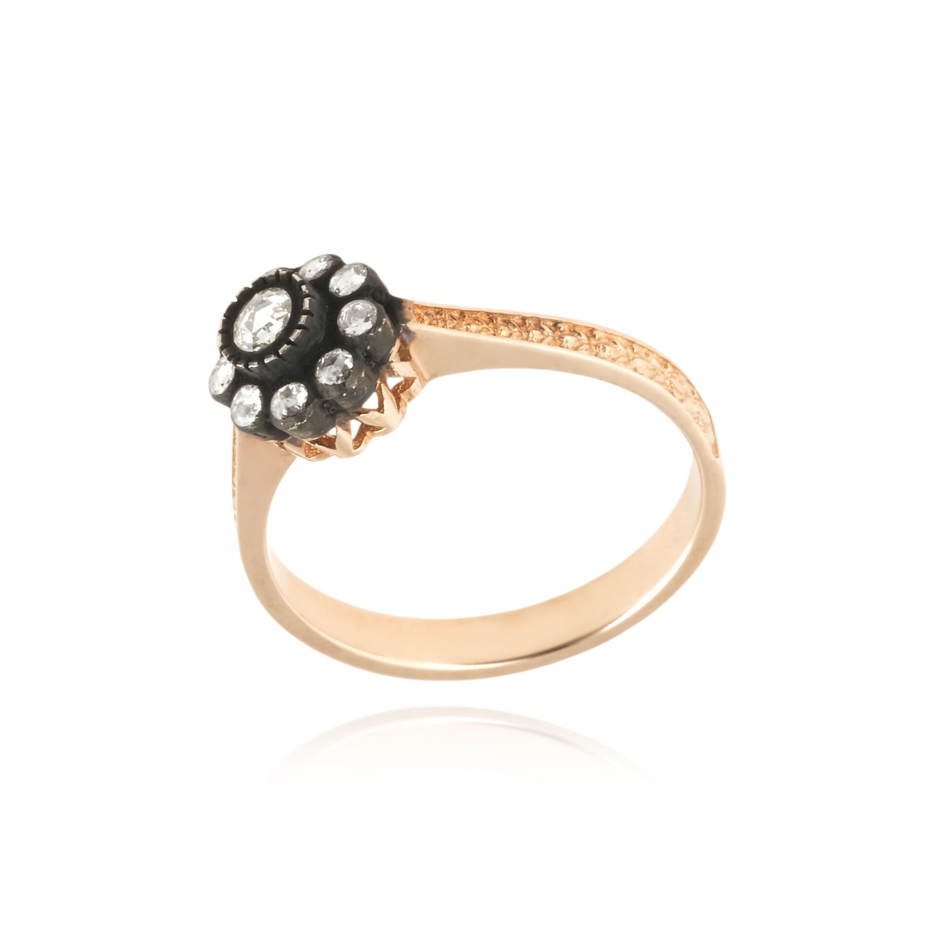 Elmas Gül Model Altın Yüzük