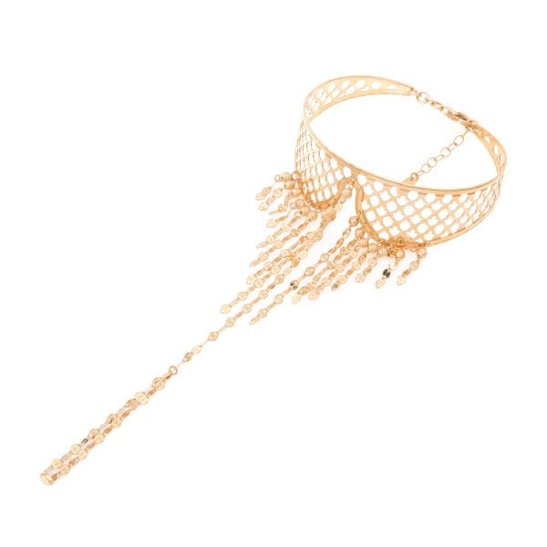 14 Ayar Altın Dorika Toplu Pullu Sallantılı Tasarım Set (Kolye - Bilezik)