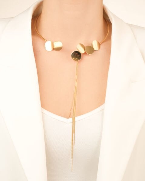 14 Ayar Altın Yuvarlak Form Sallantılı Gerdanlık