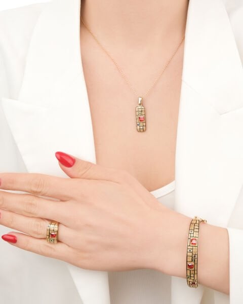14 Ayar Altın Antik Set
