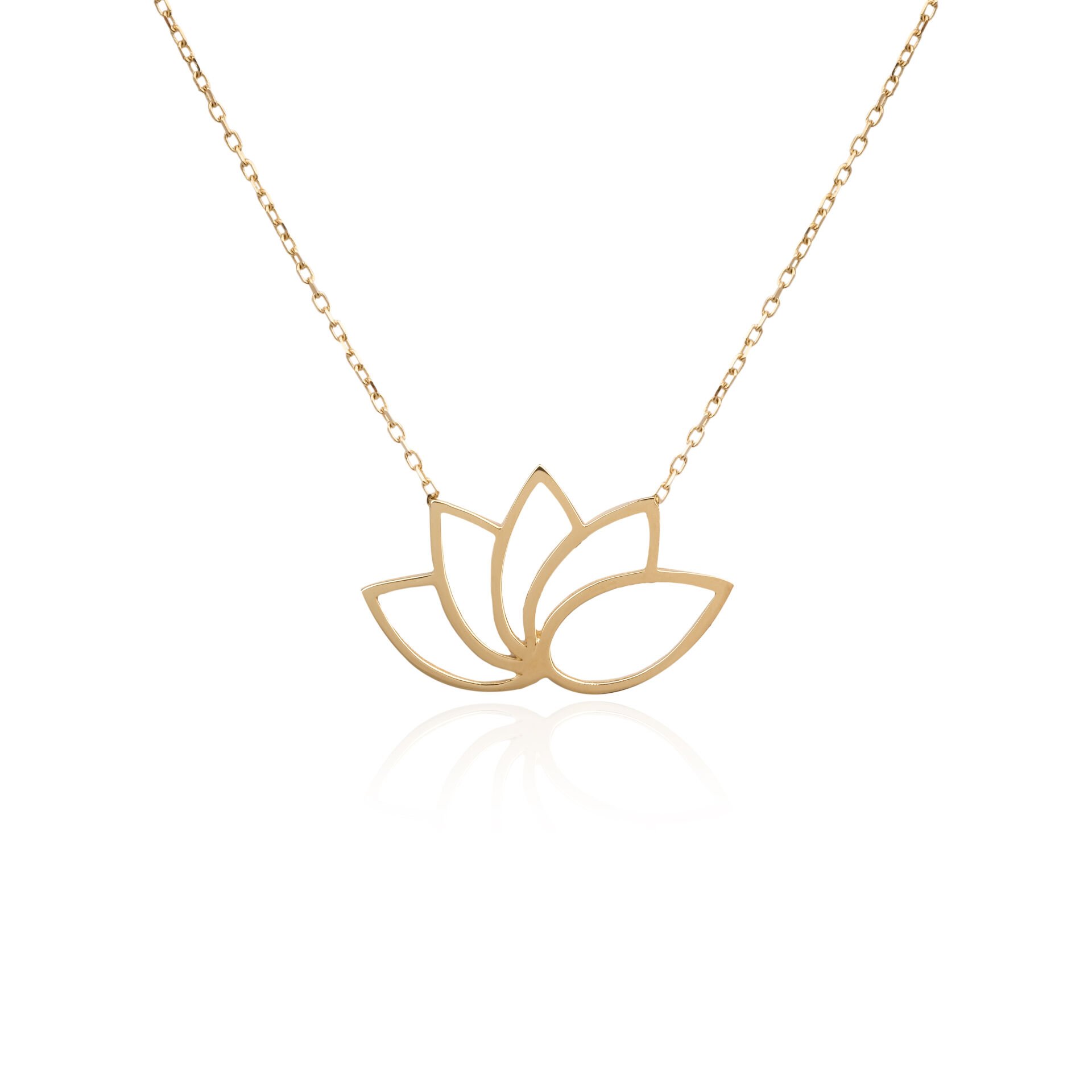 14 Ayar Altın Lotus Kolye