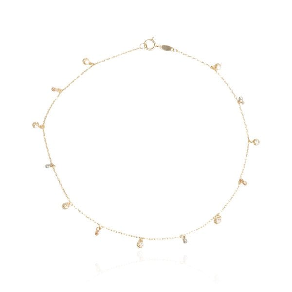 14 Ayar Altın Taşlı Dorikalı Halhal