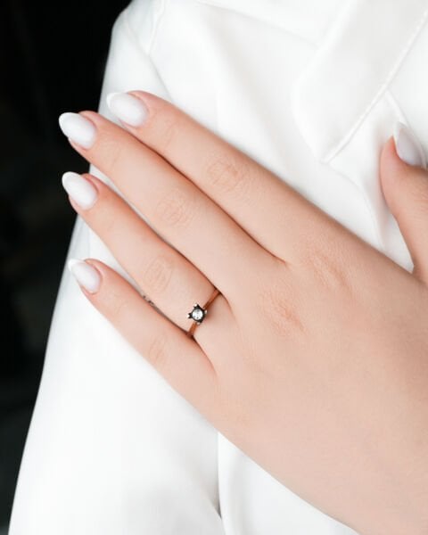 Elmas Tektaş Altın Yüzük