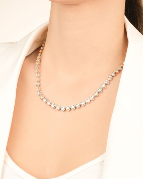 Kalp Kesim Pırlanta  Özel Tasarım Gerdanlık