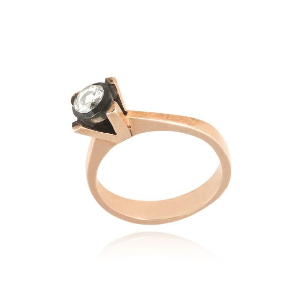 Elmas Tektaş Altın Yüzük