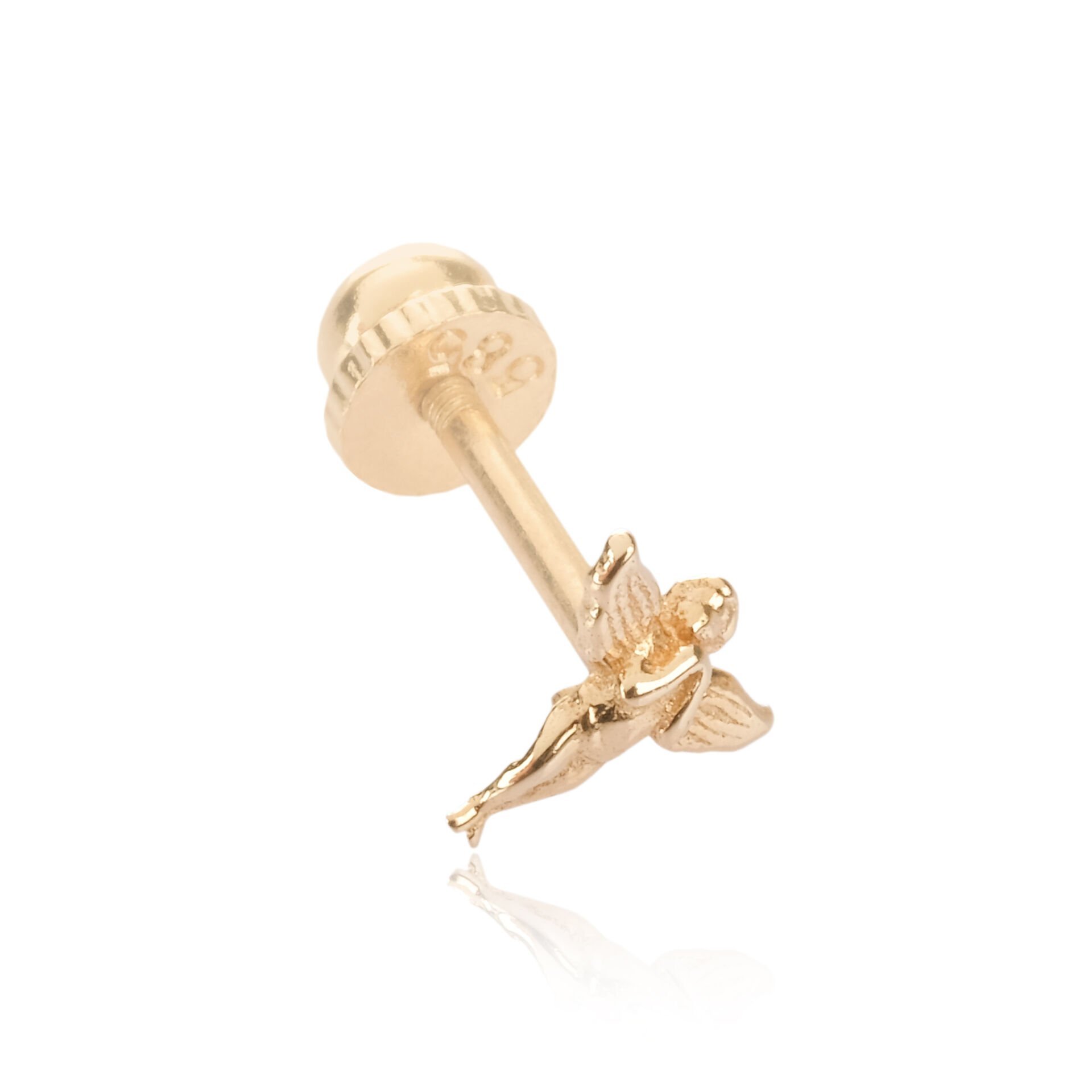 14 Ayar Altın Melek Figürlü Tragus Küpe