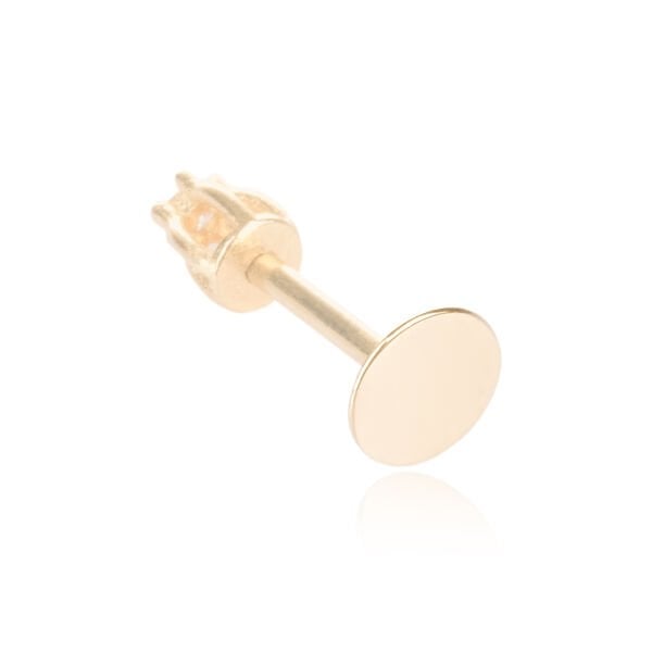 14 Ayar Altın Yuvarlak Tragus Küpe