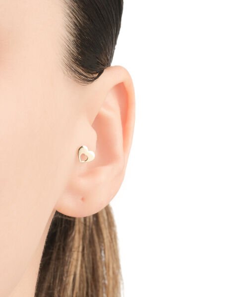 14 Ayar Altın Kalp Figürlü Tragus Küpe
