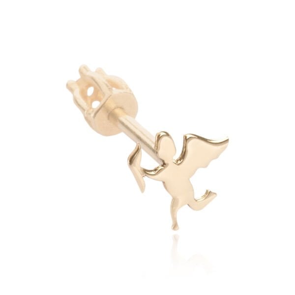 14 Ayar Altın Eros Figürlü Tragus Küpe
