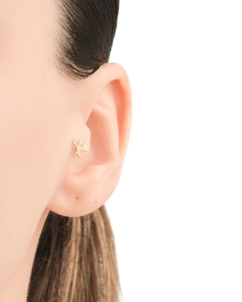 14 Ayar Altın Eros Figürlü Tragus Küpe