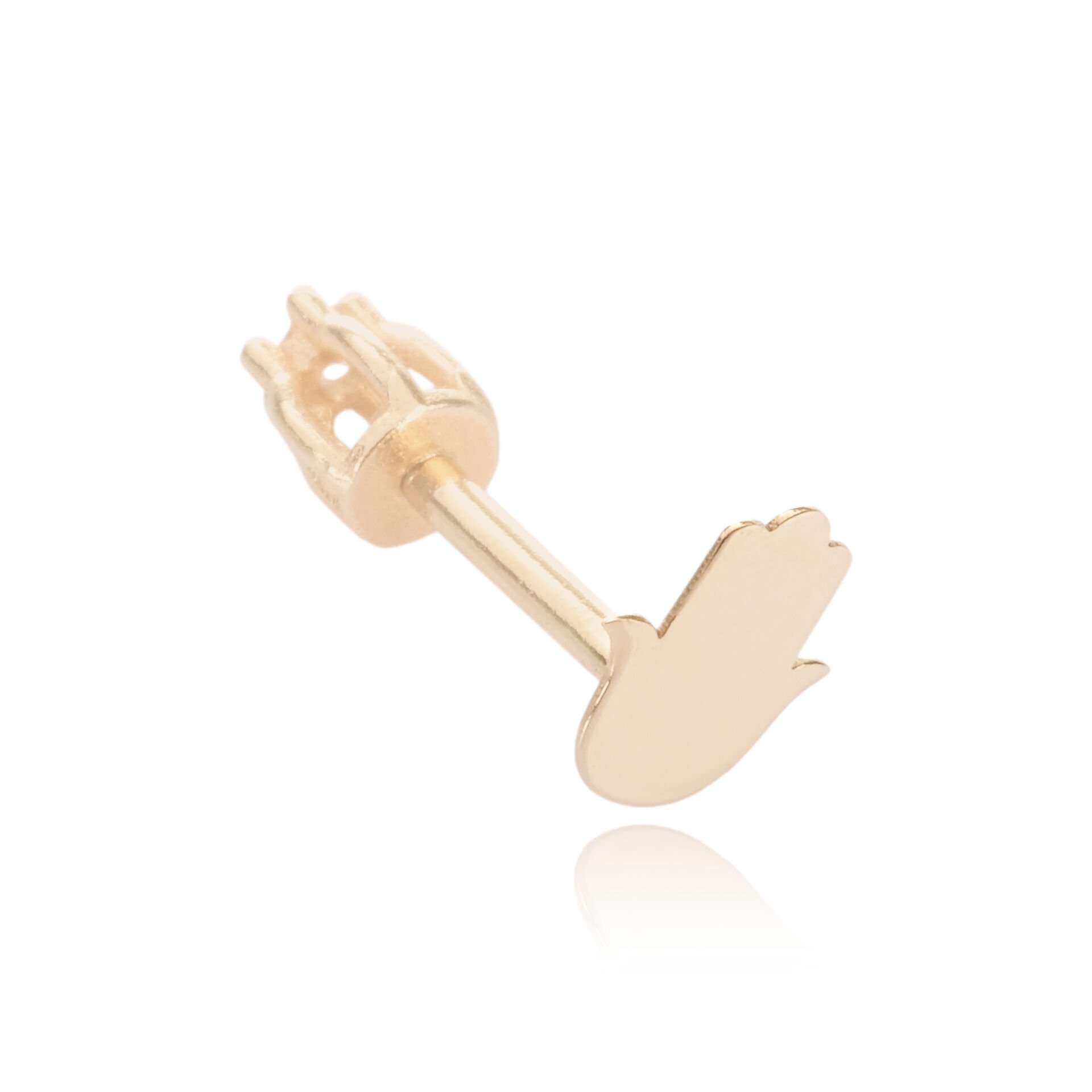 14 Ayar Altın Fatma Ana Eli Figürlü Tragus Küpe